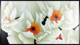 素雅《白雅2》高档原创油画纯手绘花卉玄关欧式现代卧室简约白色