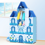 环保树脂魔片儿童收纳柜 可爱卡通城堡造型男女宝宝储物柜衣柜
