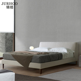 北欧布床现代简约布艺床可拆洗宜家小户型双人床1.8米麻布软包床