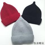 帽子女冬天韩国尖尖帽亲子黑色红色可爱奶嘴毛线帽加厚包邮宝宝帽