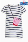 现货英国代购佩佩猪Peppa Pig女童装Stripe Dress条纹连衣裙