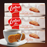 比利时原装进口lotus和情焦糖饼干250gx3大包咖啡伴侣饼干糕点