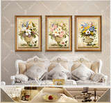 欧式复古现代装饰画客厅卧室玄关壁画挂画有框画花卉单幅简约画