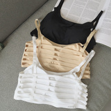 夏季新款韩版修身一片式打底防走光胸垫镂空文胸裹胸吊带内衣女潮