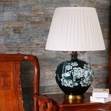新中式灯具复古装饰台灯卧室床头灯饰婚庆奢华雕花陶瓷台灯