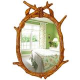 欧式美式乡村异形创意树杈卫生间镜子大装饰镜浴室镜卫浴镜可改色