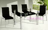 钢化玻璃可伸缩圆桌餐台 不锈钢双层玻璃折叠圆台 现代时尚餐桌