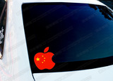 湾岸汽车装饰贴纸 五星红旗贴纸国旗贴创意车贴 Apple苹果五星