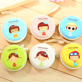 韩版创意可爱女孩硬币包迷你马口铁零钱包圆形耳机包小学生儿童男
