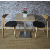 简约现代咖啡厅桌椅 甜品店奶茶店餐桌椅组合 时尚水曲柳实木椅子