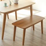 北欧换鞋凳矮凳脚凳餐凳床尾凳白橡木长凳纯实木长凳日式长凳