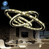 现代简约时尚客厅卧室餐厅LED水晶吊灯led环形个性创意水晶吊灯