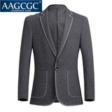 AAGCGC 英伦时尚修身毛呢西服冬季新款男士加厚休闲西装外套4108
