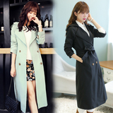 2016春装新款韩版大码风衣女学生韩国学院风18-30岁加长款外套女