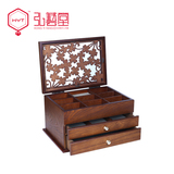 弘艺堂木质首饰盒珠宝盒公主韩国欧式创意复古项链手饰品收纳盒子