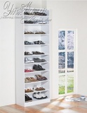 现代简约鞋柜板式双门多层门厅柜双门柜储物柜大容量无门鞋柜白色