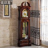 豪印象 欧式古典 机械落地钟表 实木美式座钟客厅摆钟复古2107