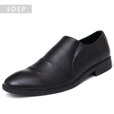 SDEP/森达谱 男鞋真皮男士商务正装皮鞋头层牛皮新郎伴郎婚礼皮鞋