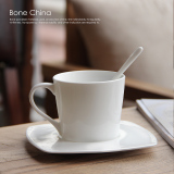 倍特斯欧式骨瓷马克杯子纯白陶瓷水杯茶杯早餐牛奶杯情侣咖啡杯