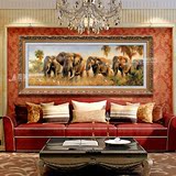璇美欧式现代泰式客厅油画抽象动物大象大厅酒店书房装饰画壁画