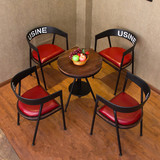 铁艺阳台庭院户外室外咖啡厅桌椅组合三件套装茶几实木小桌子升降