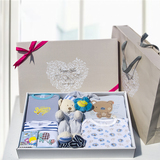 特价包邮外贸原单婴儿哈衣礼盒带玩具新生儿礼盒礼品0-18个月衣服