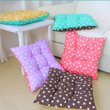 包邮糖果色双面圆点方形保暖座垫 系带可固定椅垫舒适办公室坐垫