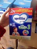 米兰空运回国 意大利进口 Mellin美林婴儿奶粉3段（1-2岁） 1200g
