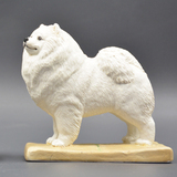 萨摩耶犬摆件树脂动物模型仿真狗家居创意工艺品生日礼物车装饰