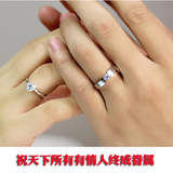P3G日韩钛钢情侣戒指亲吻鱼变形对戒指环男刻字霸气饰品E5O