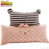 卡通可爱兔子熊枕头单人枕双人枕睡觉床头靠垫毛绒娃娃含芯可拆洗