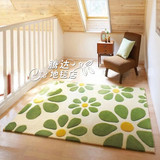 客厅茶几卧室纯手工羊毛混纺地毯 北欧风景长方形logo定制包邮