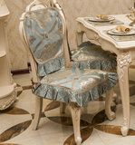欧式地中海蓝色椅子垫 椅套 靠背巾 椅垫 坐垫 高档奢华现代