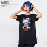 【NPC】MLGB X 蜡笔小新潮牌短袖 音乐者卡通印花 短袖T恤