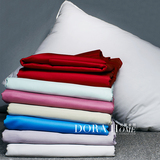 外贸全棉贡缎素色床单床罩单件100%纯棉纯色双人床单单件长绒棉