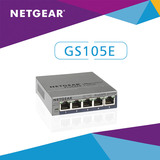 Netgear/美国网件 GS105E 5口1000M千兆简单网管网络交换机 VLAN