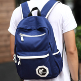 摩尔伽帆布背包 双肩包男 韩版书包 学生包 休闲旅行包 电脑包男