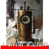 锅炉钟|全铜仿古机械座钟|老式上弦台钟|仿古董钟表|古典欧式钟