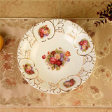 结婚欧式果盘套装创意奢华摆件陶瓷水果盘茶几客厅复古餐桌果盆
