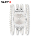 专柜正品斯沃琪(Swatch) 手表2016白色华丽女表 珍珠手链 LK336