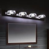 现代高档LED水晶灯浴室卫生洗手间镜前灯化妆间方圆形壁灯具包邮