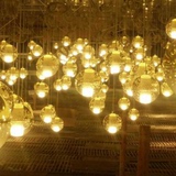 流星雨现代个性创意吊灯LED水晶圆球形玻璃球吊灯酒吧台楼梯灯具