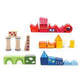 德国hape奇幻城堡模型 宝宝益智早教玩具 儿童大颗粒榉木积木玩具