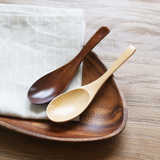特价 日式餐具 木质汤勺调羹 原木色鲸汤勺 大漆色饭勺 便携餐具
