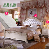 罗曼家园 卧室三件套 欧式奢华床 双人床 床头柜 床垫