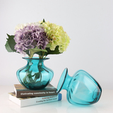 特价五折欧式玻璃花瓶摆件透明花器花斗客厅创意花瓶时尚桌面花瓶