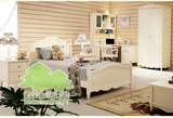 全实木韩式田园公主床1.2米1.5米白色全松木环保家具单人床双人床