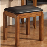 现代中式梳妆凳化妆凳子实木换鞋凳真皮坐垫凳简约茶几凳特价包邮