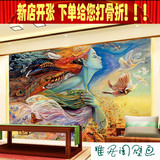 欧式大型3d壁画油画唯美精灵美女图客厅电视背景个性墙纸壁纸