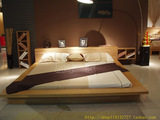 上海全实木水曲柳1.8米床 卧室榻榻米床 简约宜家双人床可定制